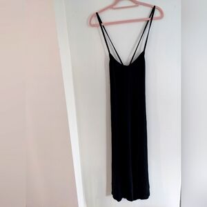 Strappy black summer dress